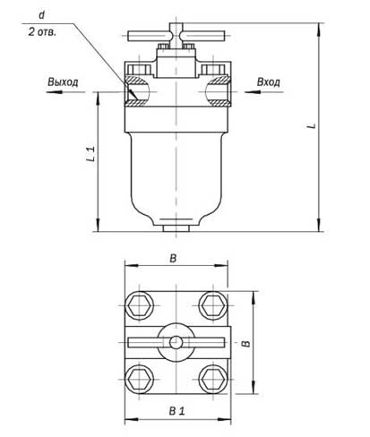 Чертеж фильтра гидравлического